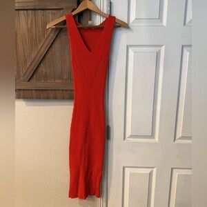 PRE-OWNED MICHAEL KORS V-neck Sweater Dress.